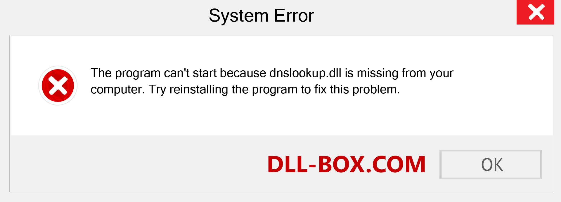  dnslookup.dll file is missing?. Download for Windows 7, 8, 10 - Fix  dnslookup dll Missing Error on Windows, photos, images