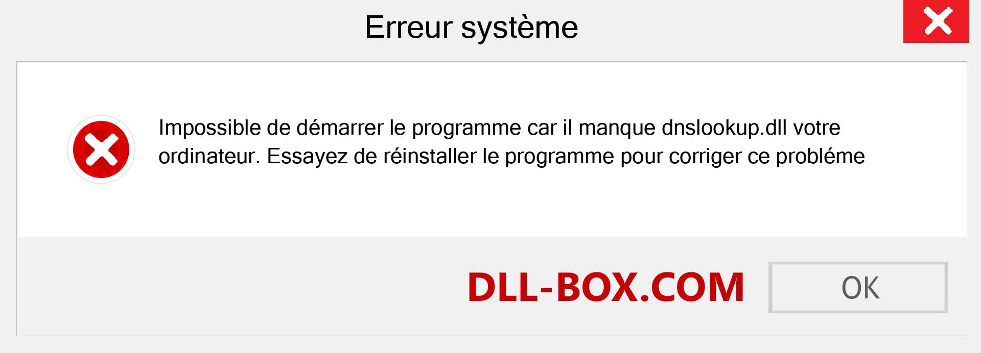 Le fichier dnslookup.dll est manquant ?. Télécharger pour Windows 7, 8, 10 - Correction de l'erreur manquante dnslookup dll sur Windows, photos, images